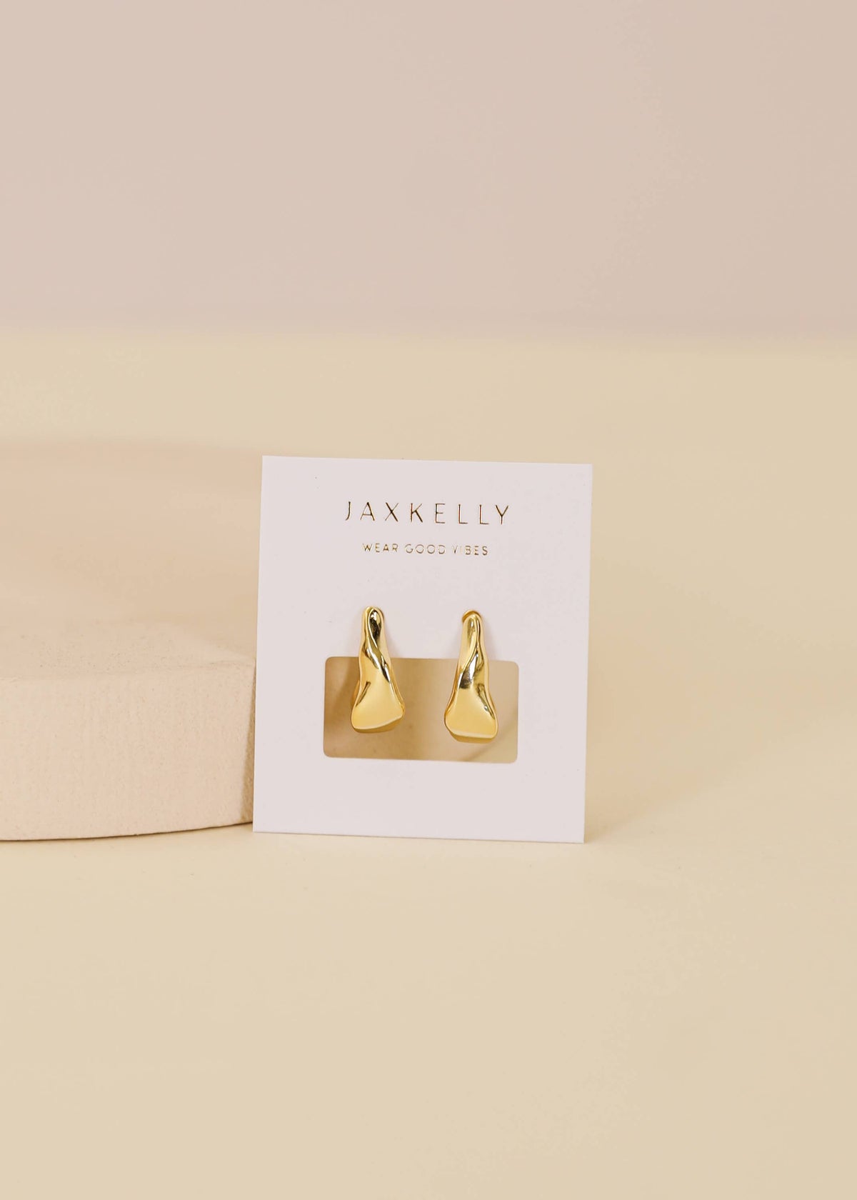 Small Ripple Gold Hoop Earrings by JaxKelly