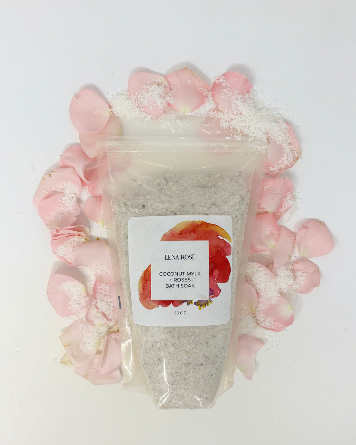 Coconut Mylk + Roses Bath Soak, a Lena Rose House Line bath soak