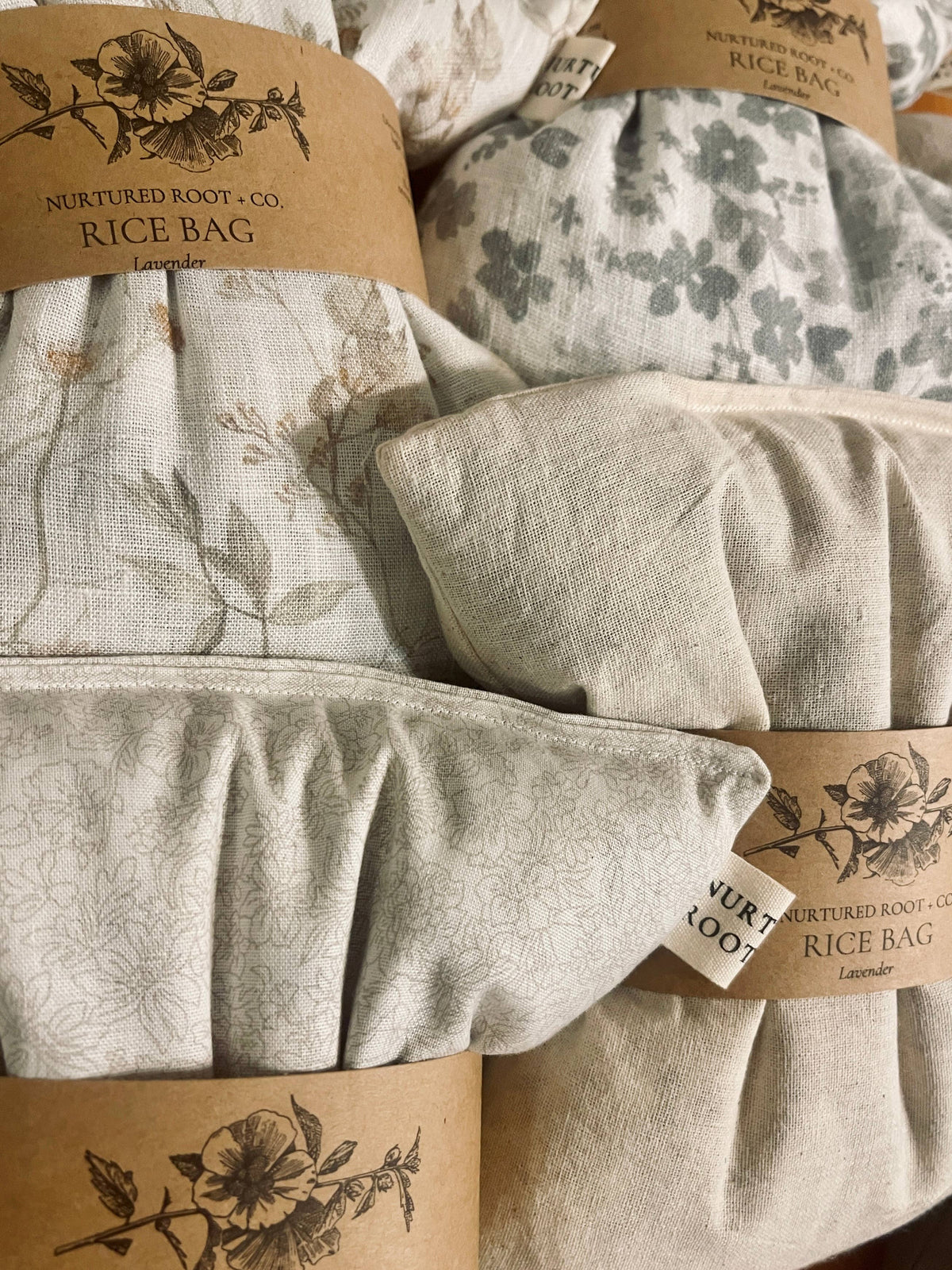 Hot & Cold Rice Bags: Unscented by Nurtured Root + Co.