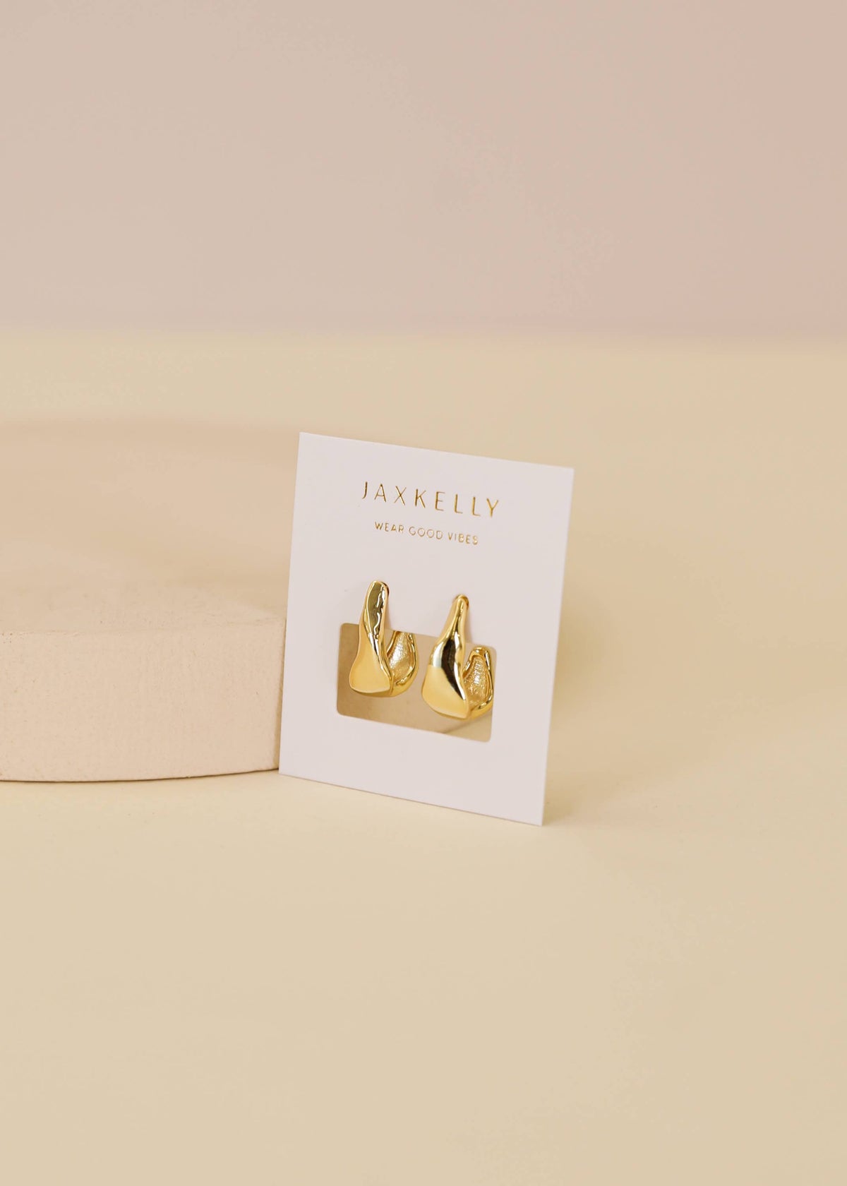Small Ripple Gold Hoop Earrings by JaxKelly