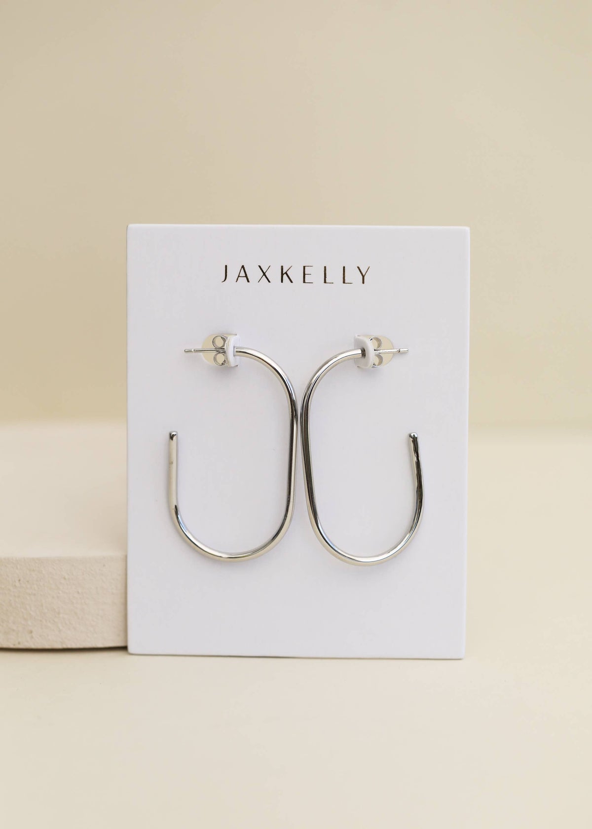Silver Large Open Hoop by JaxKelly