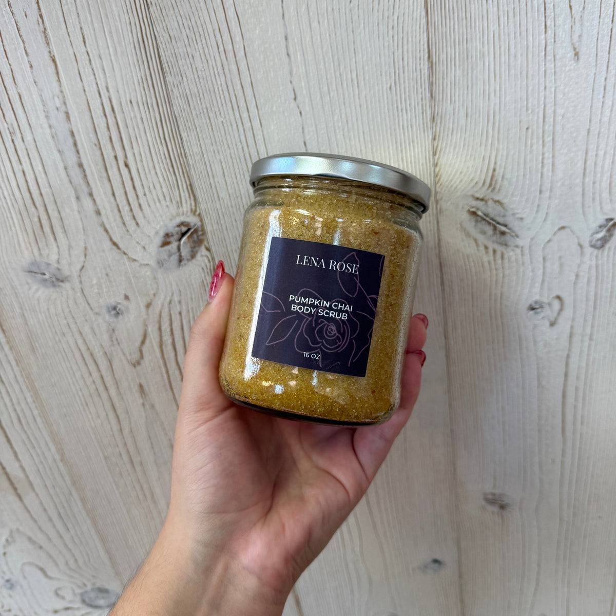 Pumpkin Chai Body Scrub from the Lena Rose House Line