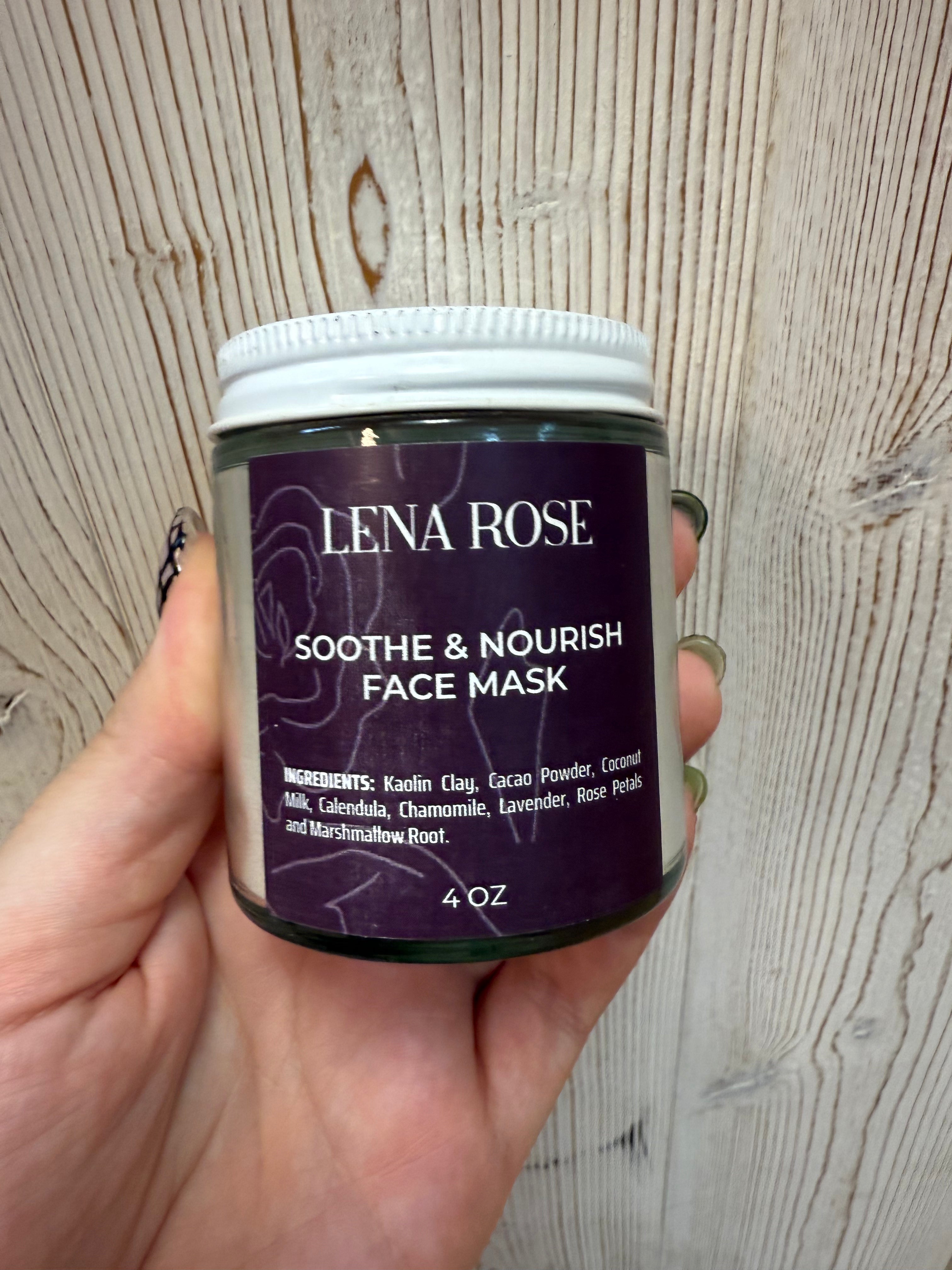 Soothe & Nourish Face Mask from the Lena Rose House Line