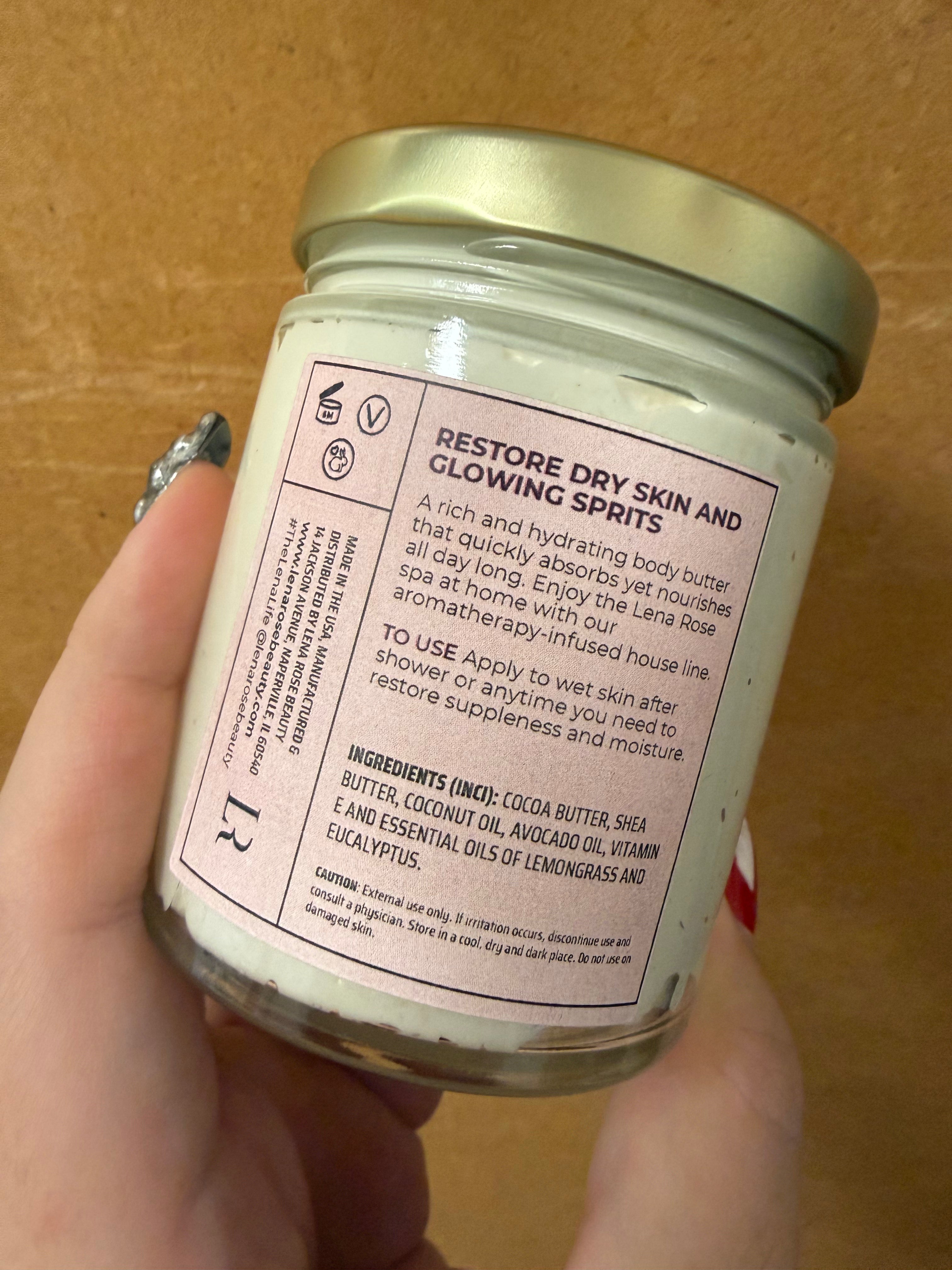 Eucalyptus & Lemongrass Body Butter by Lena Rose