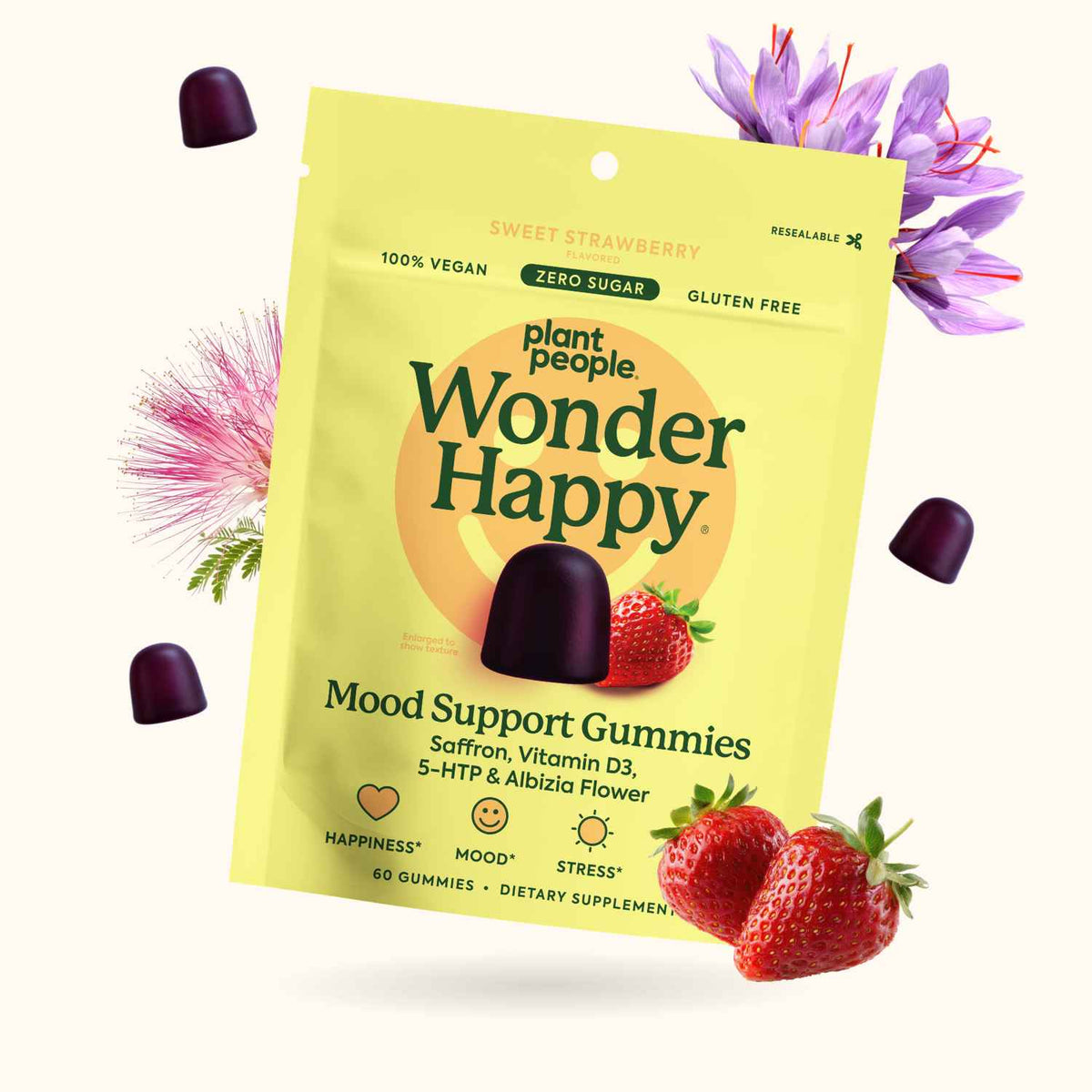 WonderHappy Mood Support Gummies by Plant People