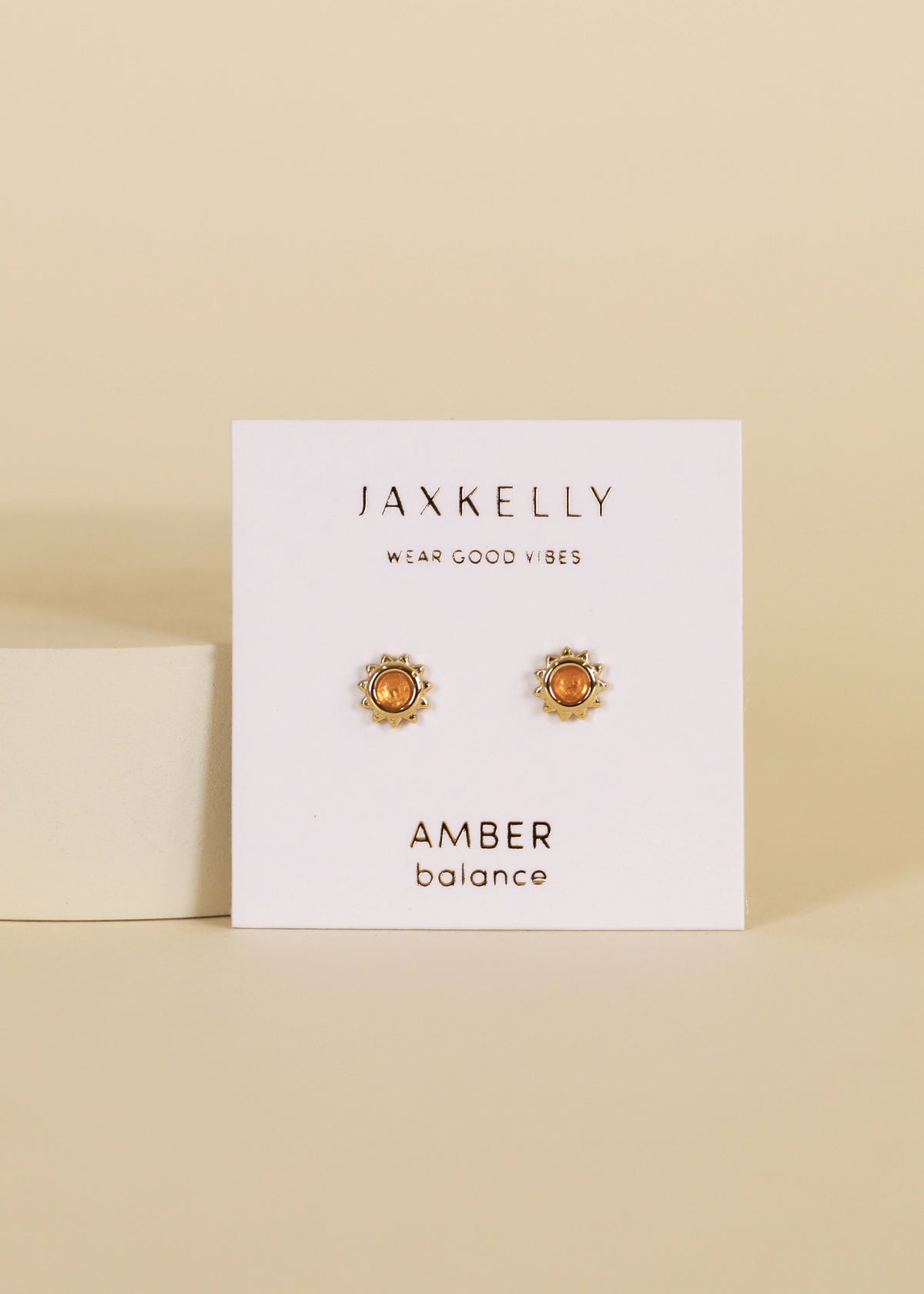 Amber Sun Stud Earring, a JaxKelly stud earring