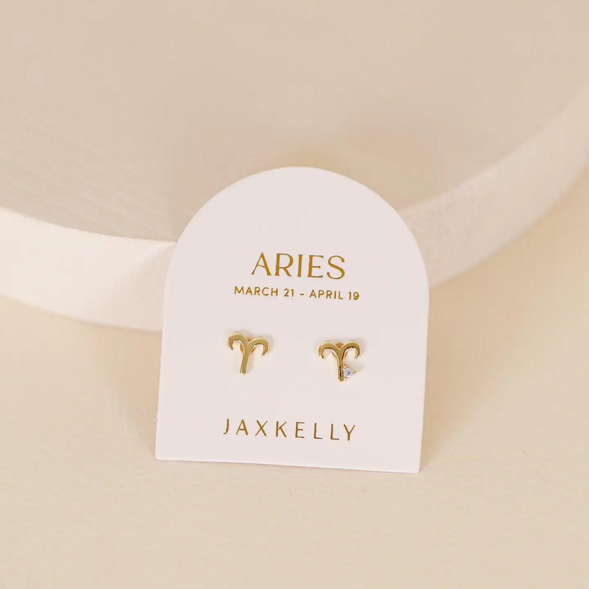 Aries Gold Earrings by JaxKelly