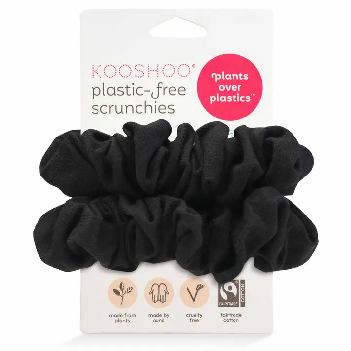 Plastic Free Scrunchies - Black by Kooshoo