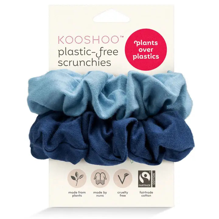 Plastic-Free Scrunchies - True Blue by Kooshoo
