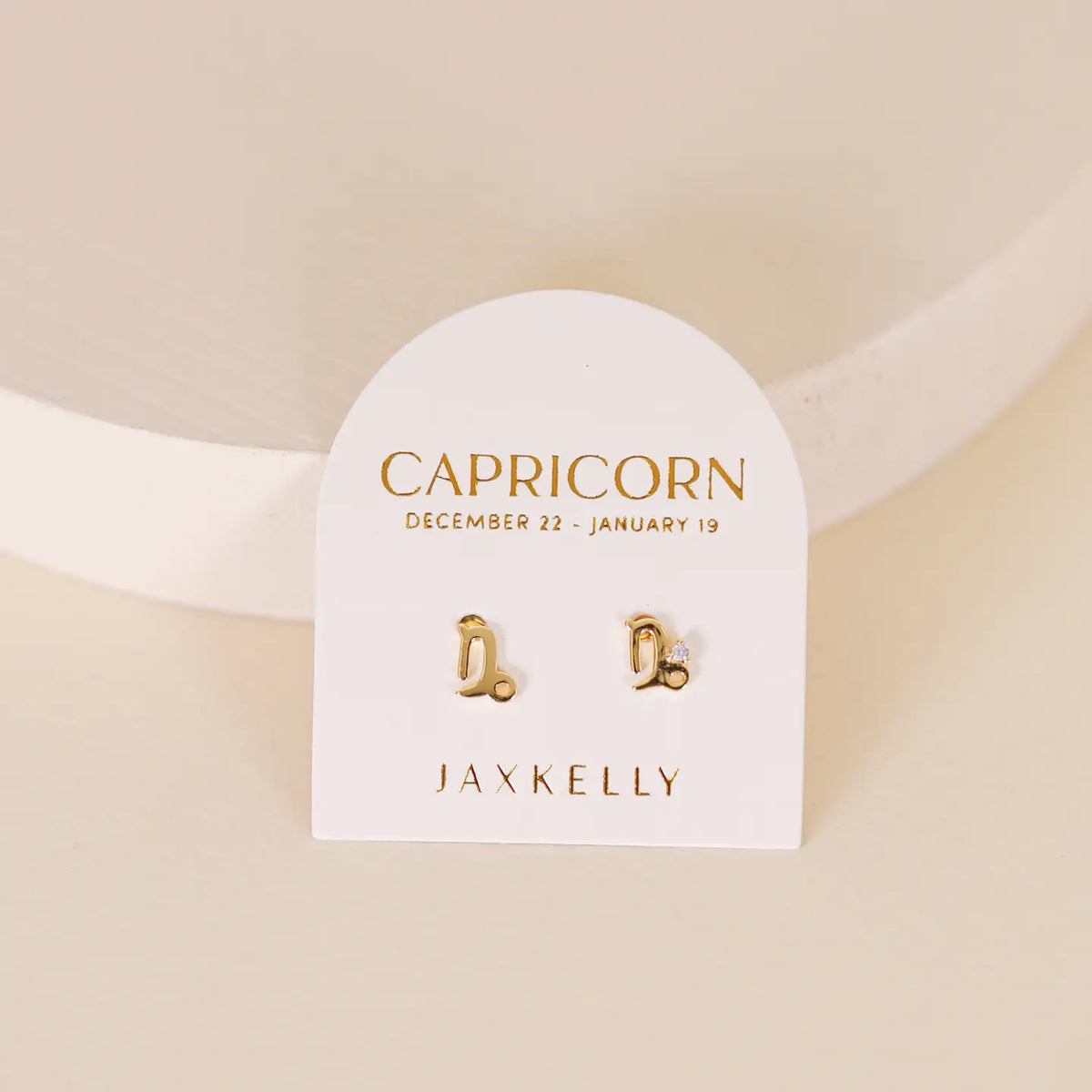 Capricorn Gold Earrings by JaxKelly