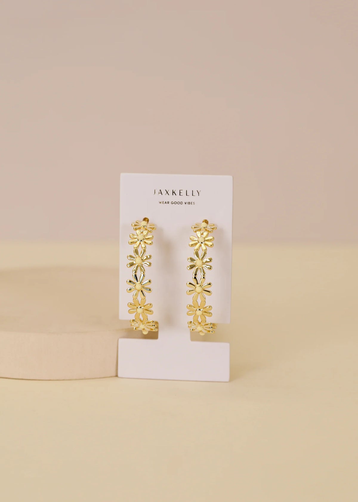 Daisy Chain Gold Hoop Earrings by JaxKelly