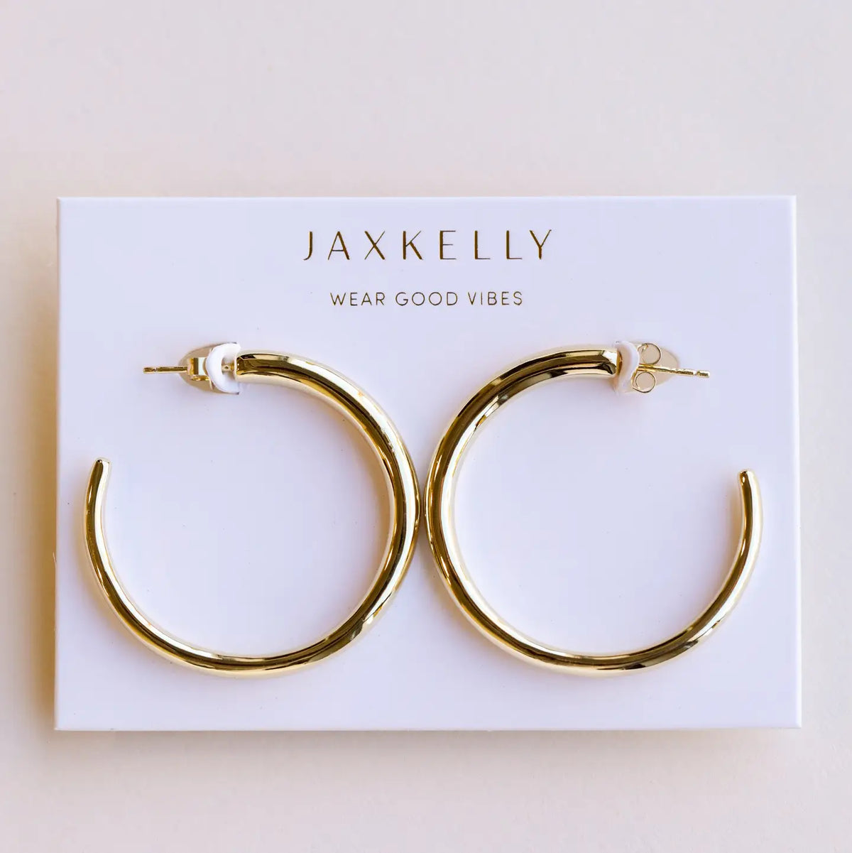 Everyday Gold Hoop Earrings - Large by JaxKelly