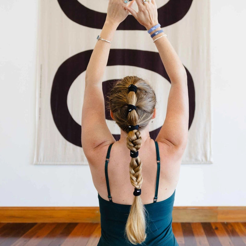 Plastic Free Flat Hair Ties - Black by Kooshoo