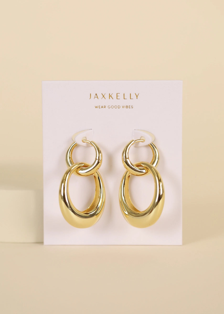 Gold Hoop Coupled Earring by JaxKelly