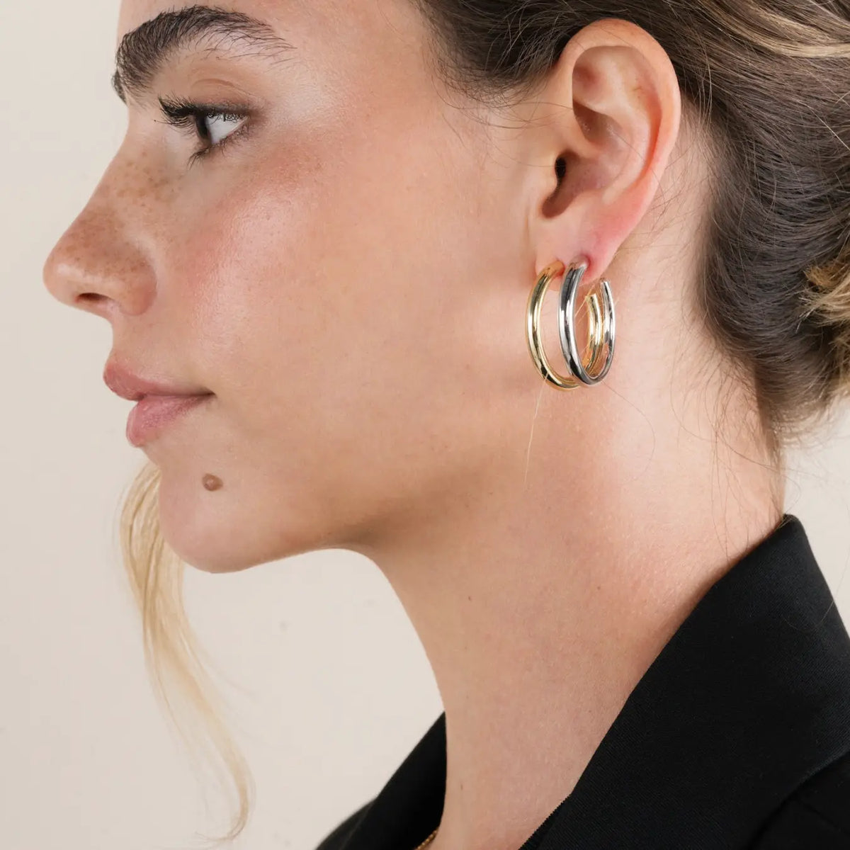 Everyday Silver Hoop Earrings - Large