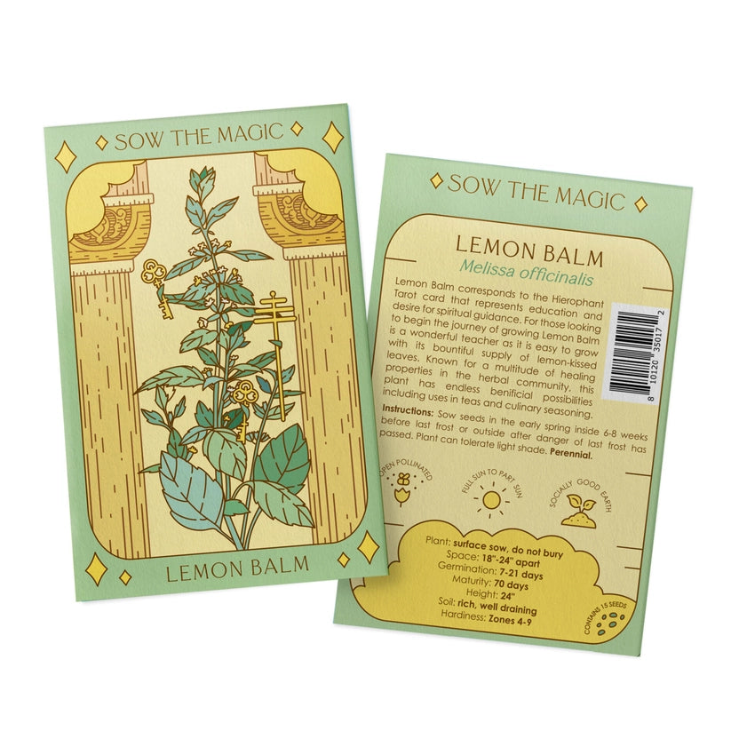 Lemon Balm Tarot Seed Packet by Sow the Magic
