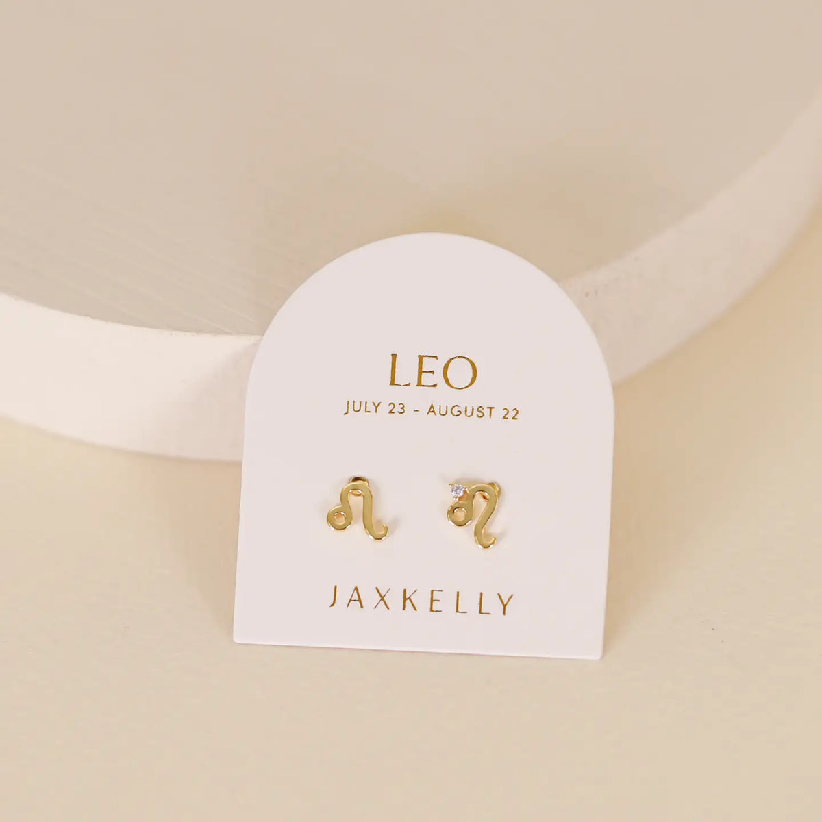Leo Gold Earrings by JaxKelly