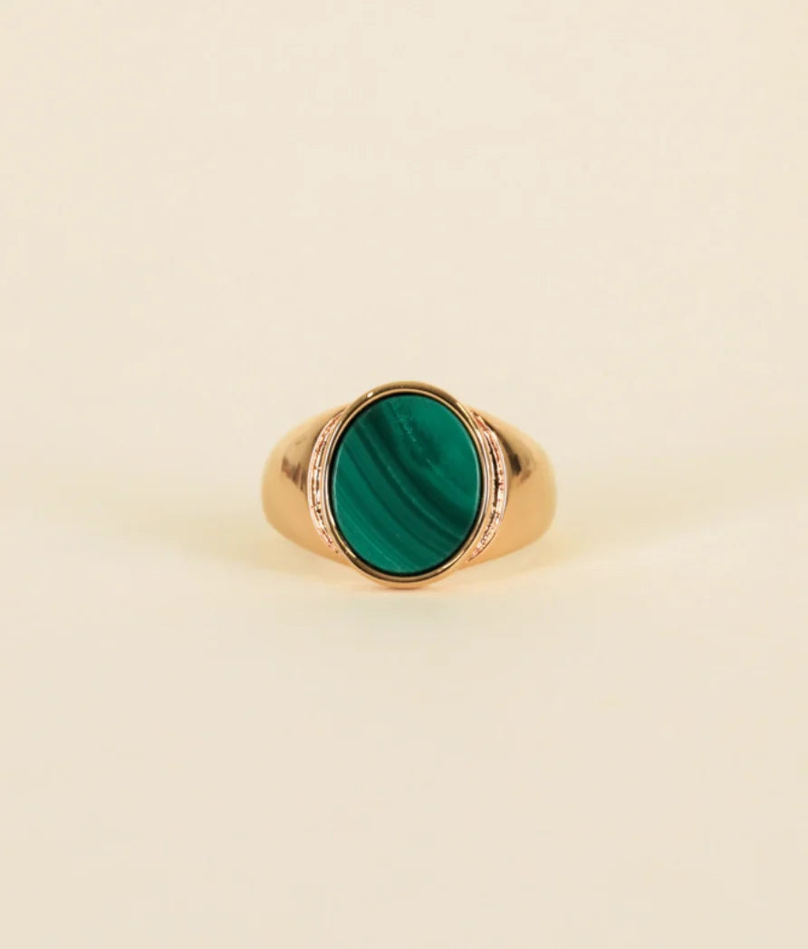 Malachite Signet Ring by JaxKelly