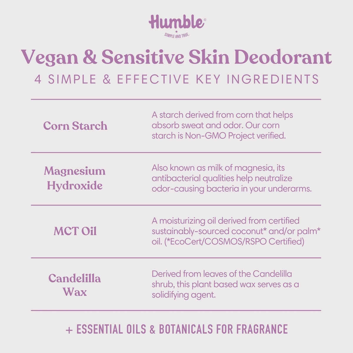 Vegan Mountain Lavender Natural Deodorant by Humble