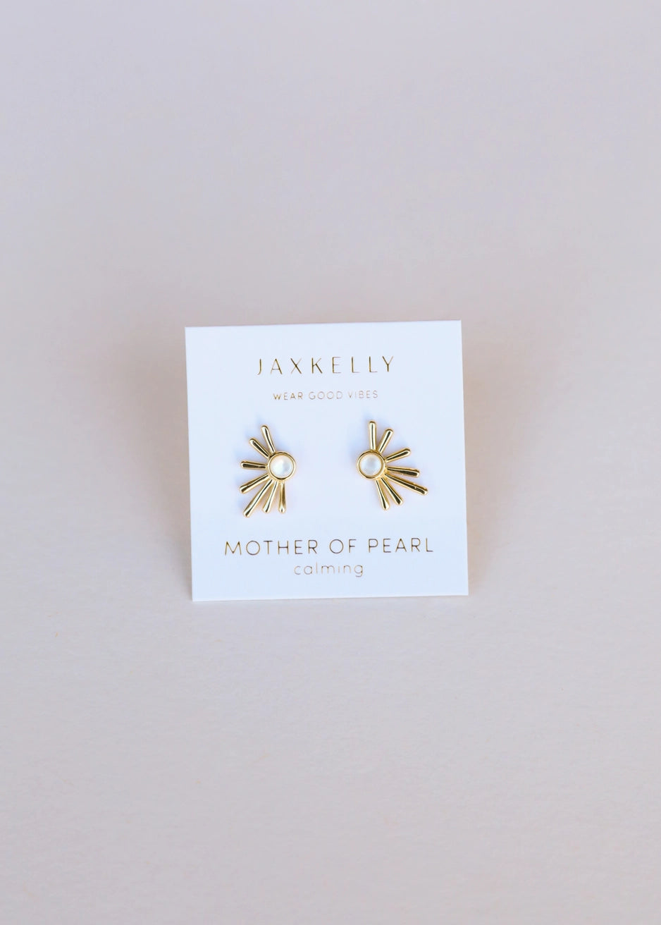 Sun Ray Mother of Pearl Earrings by JaxKelly