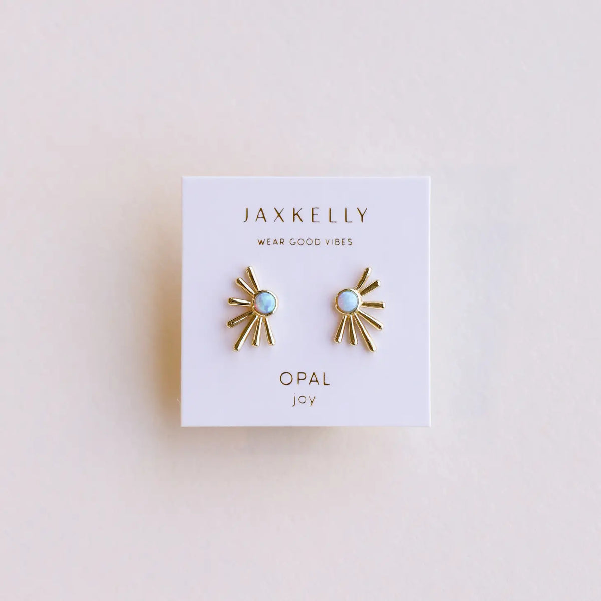 Sun Ray Fire Opal Earring by JaxKelly