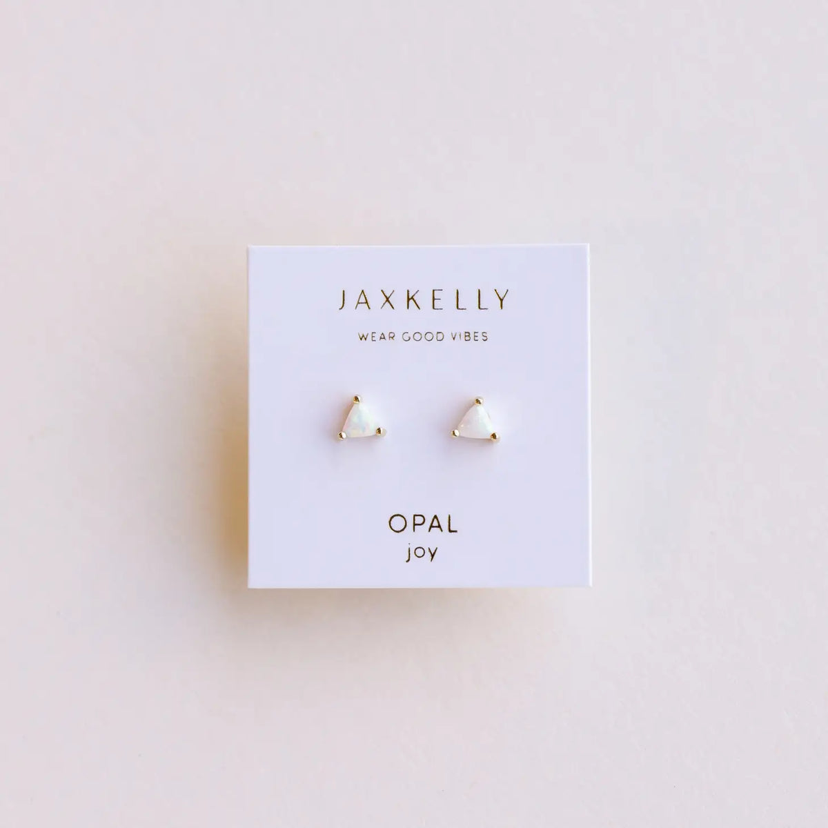 Mini Gem White Opal Earring by JaxKelly