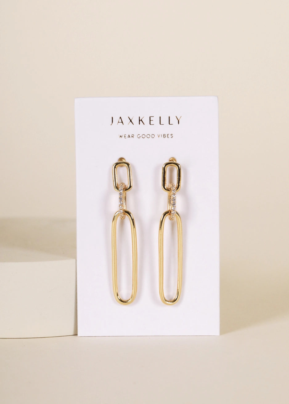 Pavé Link Drop Earring by JaxKelly