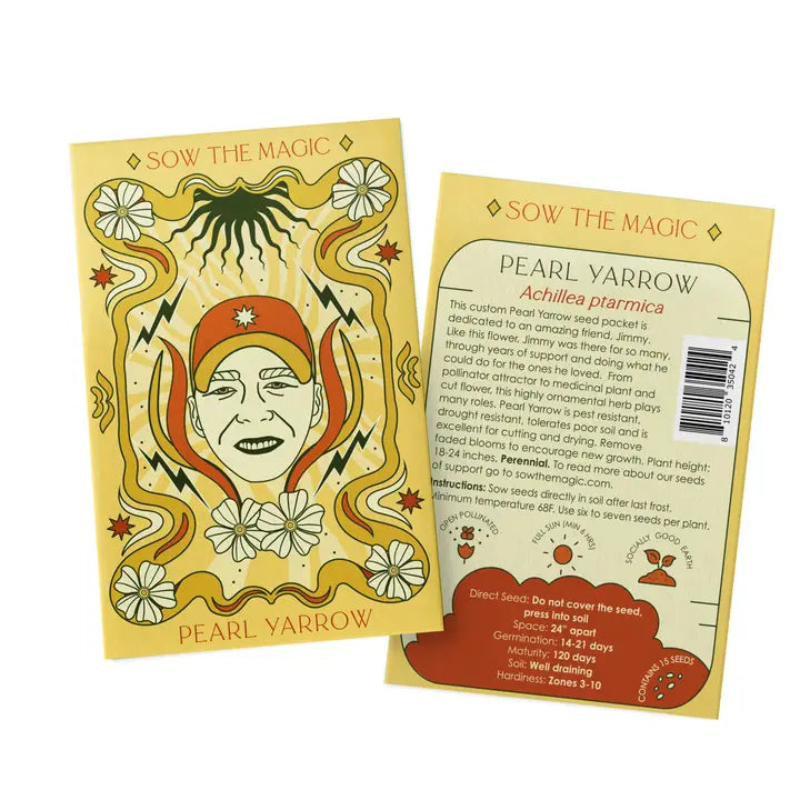Pearl Yarrow Tarot Seed Packet by Sow the Magic