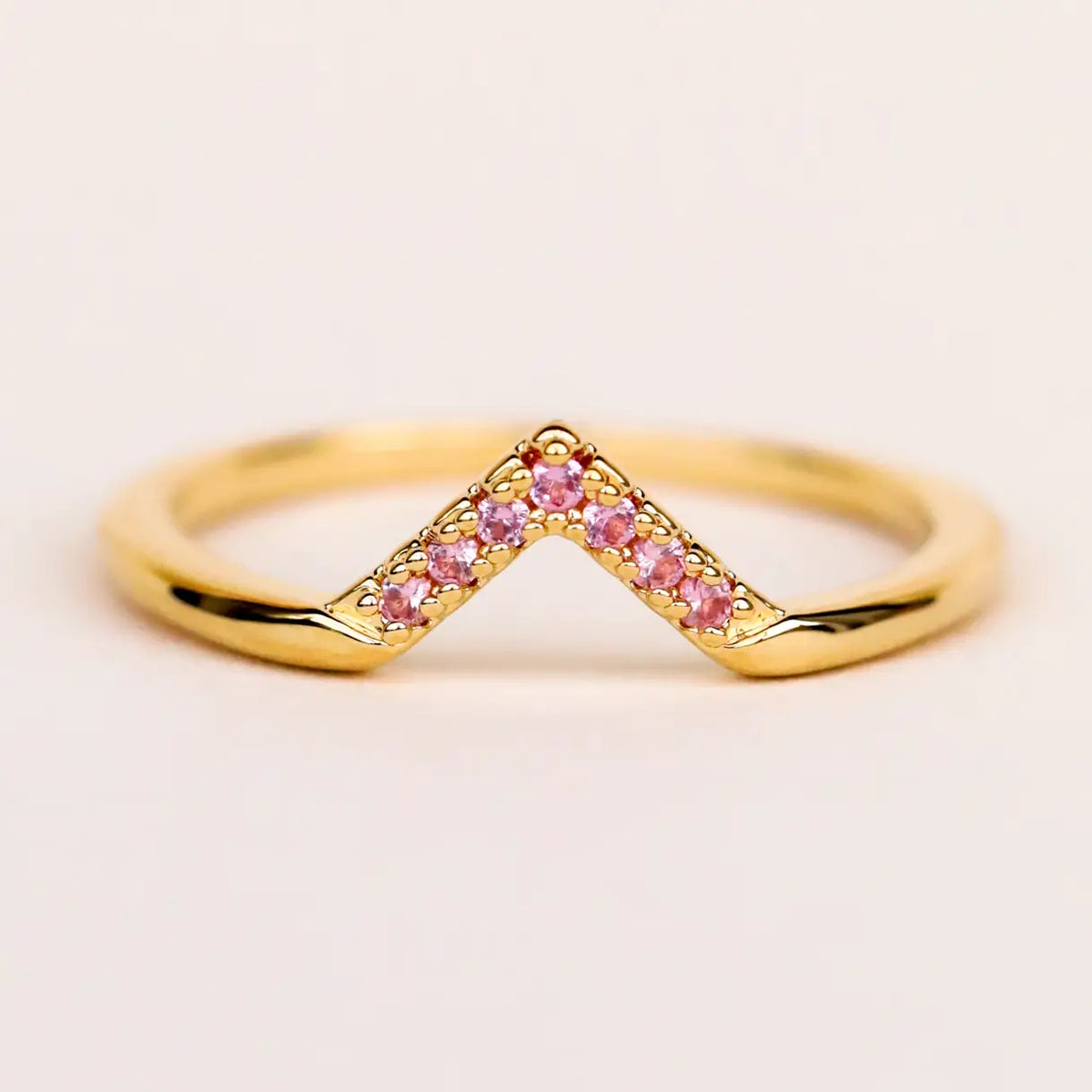 Pink Lambda Gold Ring by JaxKelly
