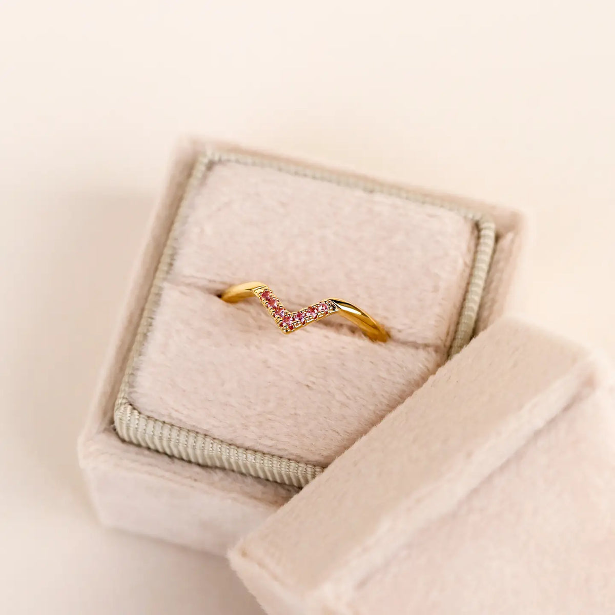 Pink Lambda Gold Ring by JaxKelly