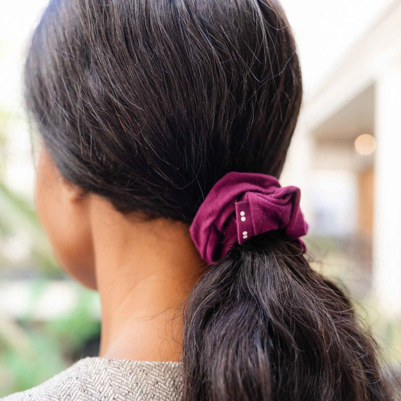 Plastic Free Scrunchies - Pink Beet by Kooshoo