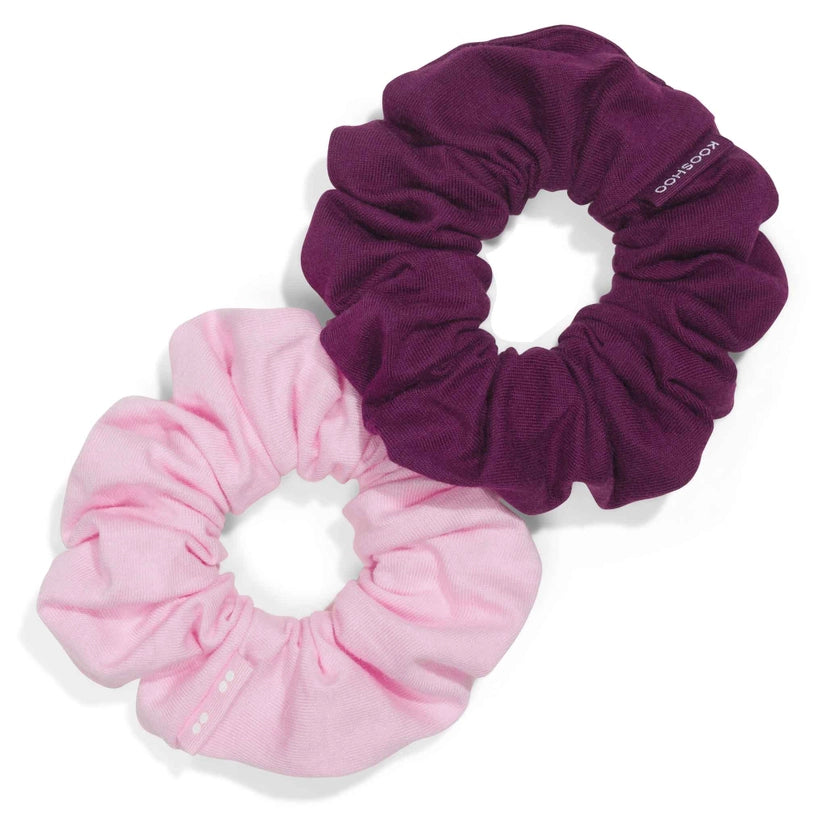 Plastic Free Scrunchies - Pink Beet by Kooshoo