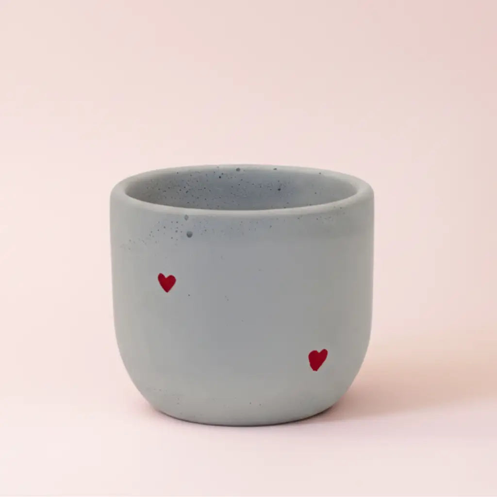 Concrete Heart Planter 3inches by The Plant Supply