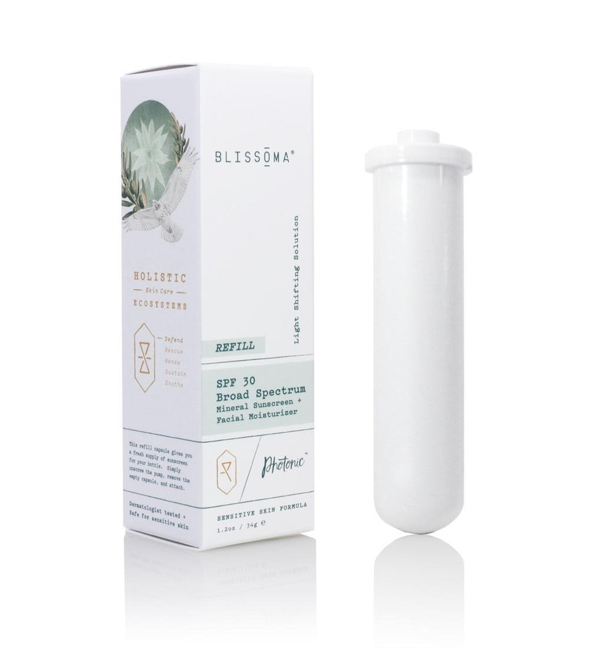 Photonic REFILL - Light Shifting Solution SPF 30 Broad Spectrum Facial Sunscreen + Moisturizer by Blissoma