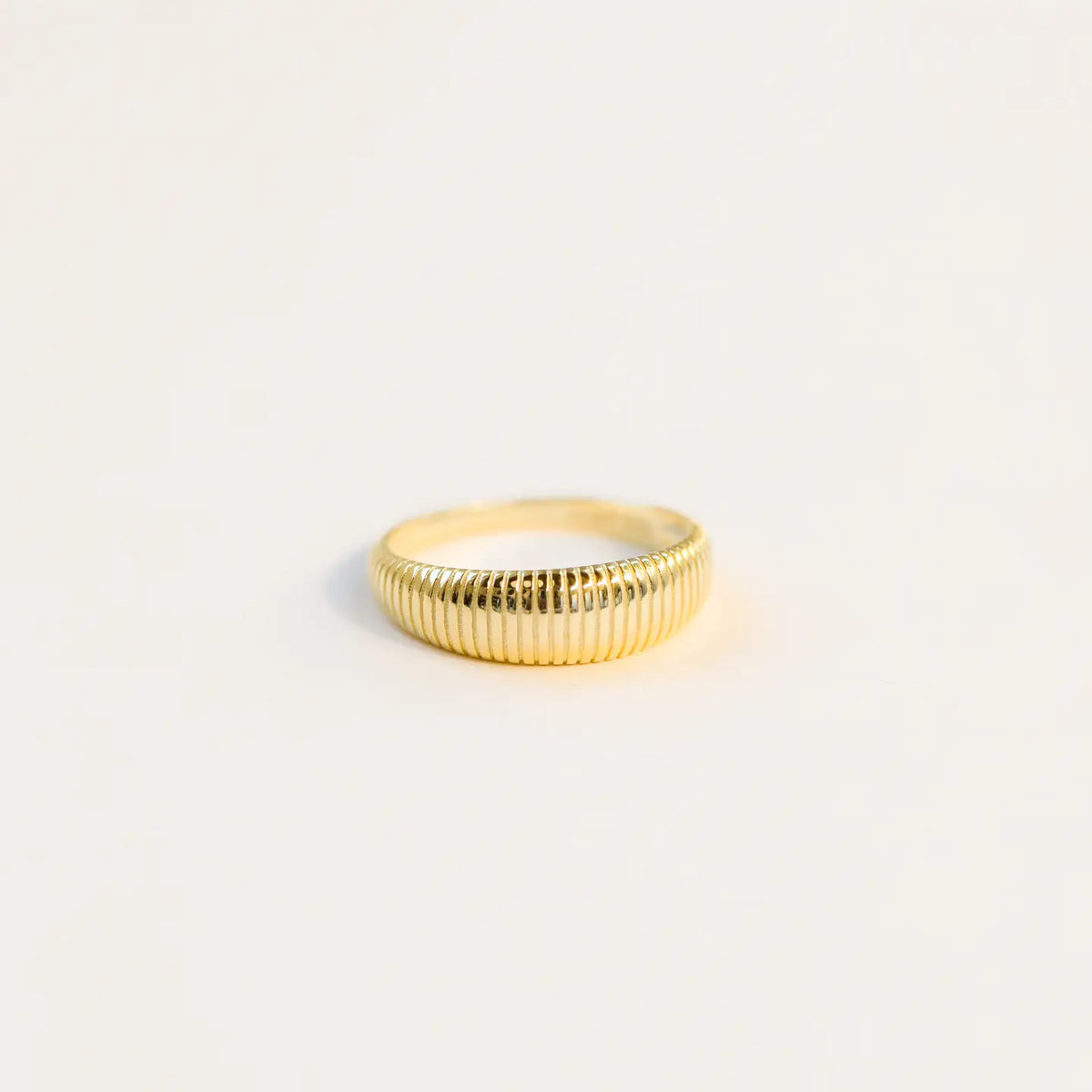 Ridged Gold Ring by JaxKelly