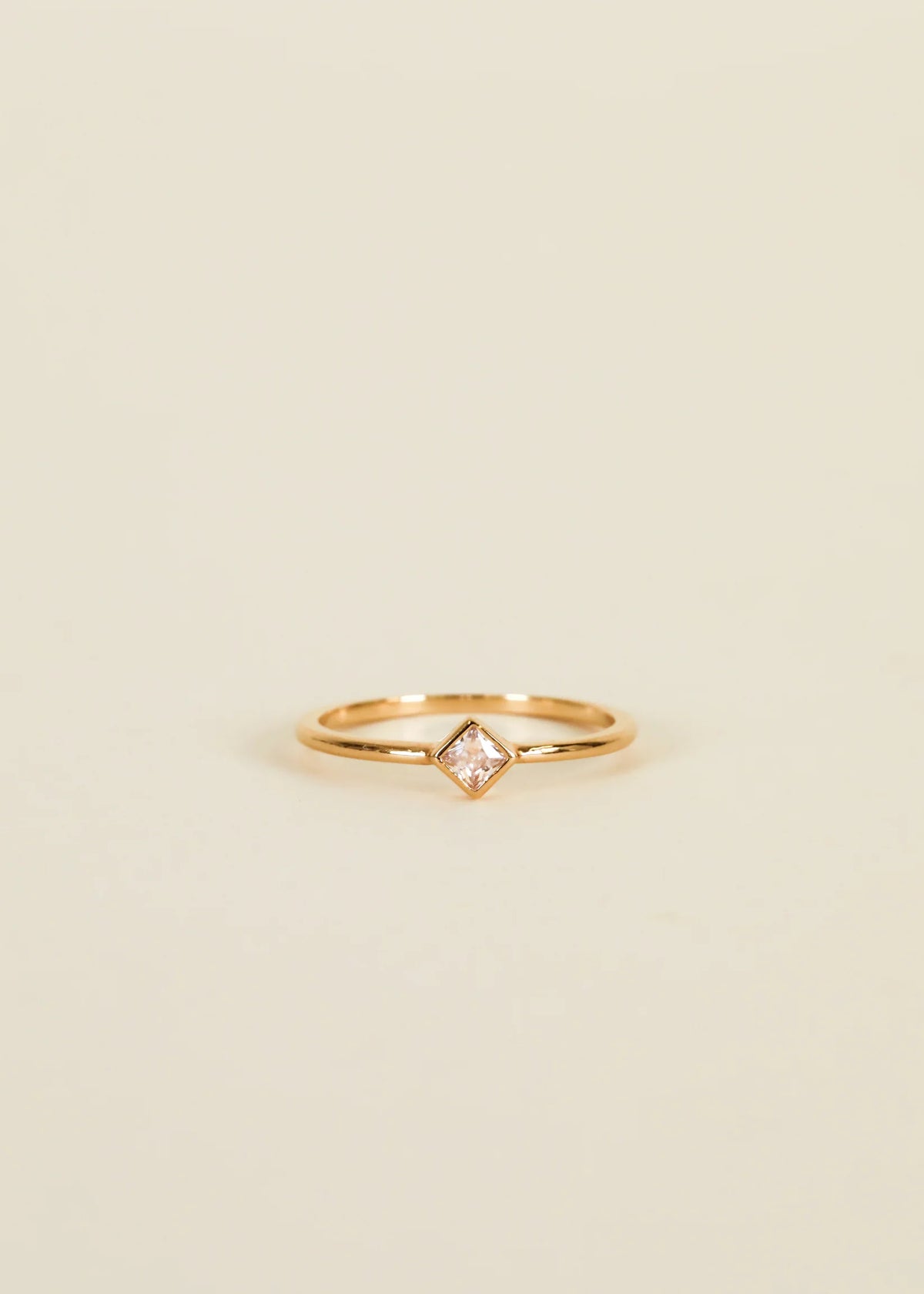 Gold Ring - Diamond Stud Champagne by JaxKelly