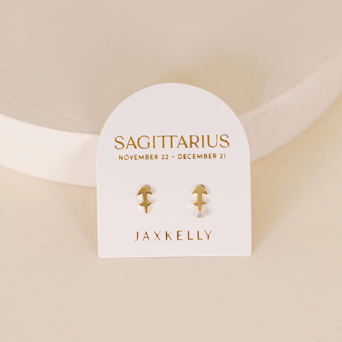Sagittarius Gold Earrings by JaxKelly