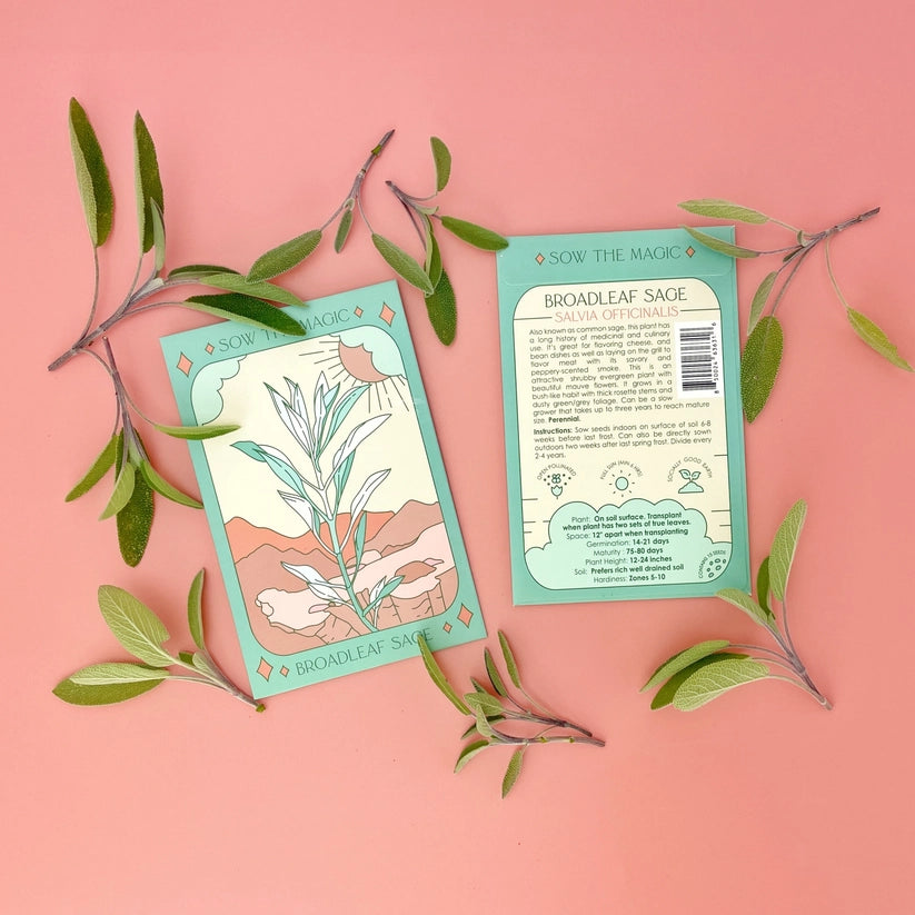Broadleaf Sage Tarot Seed Packet by Sow the Magic