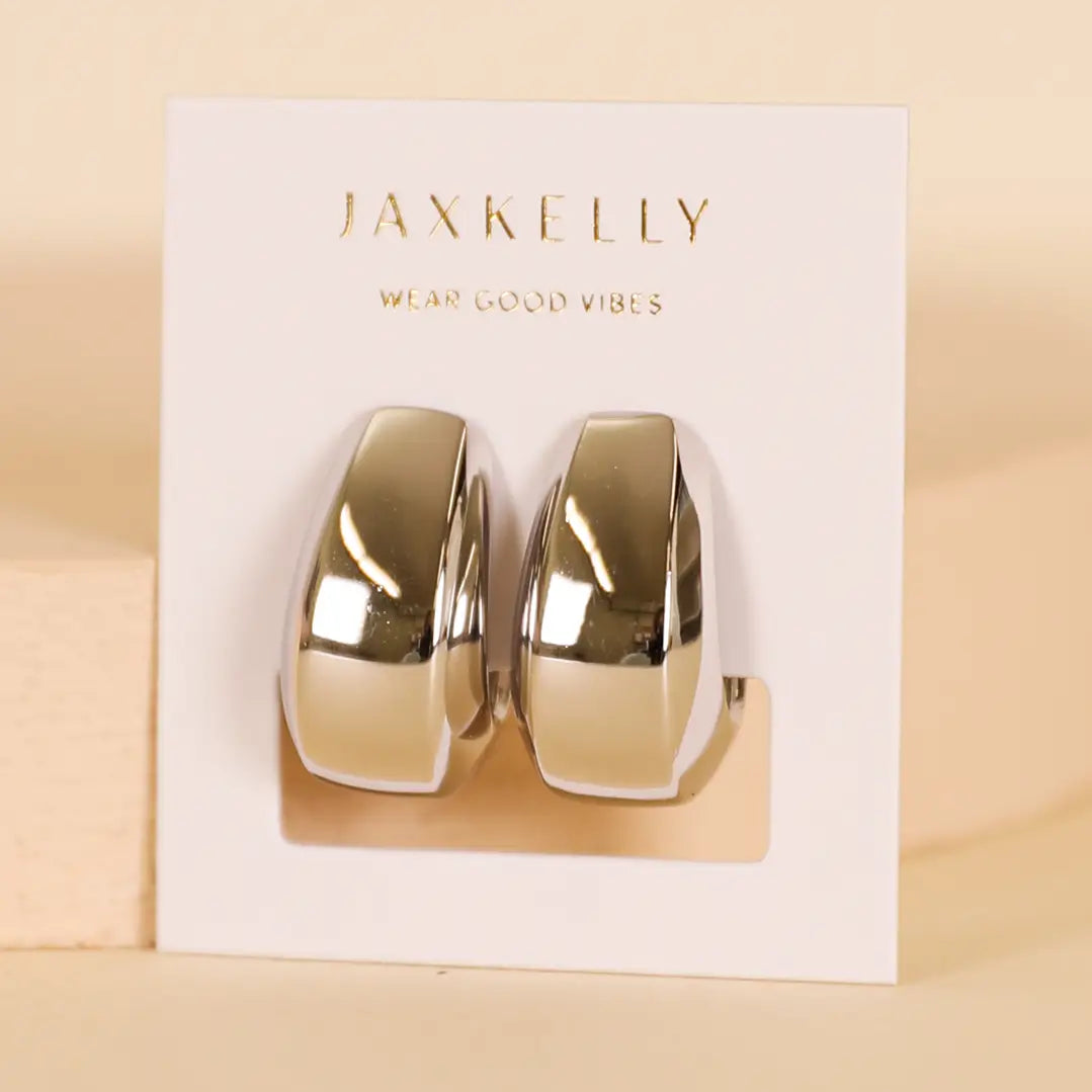 Silver Bold Drop Earrings by JaxKelly