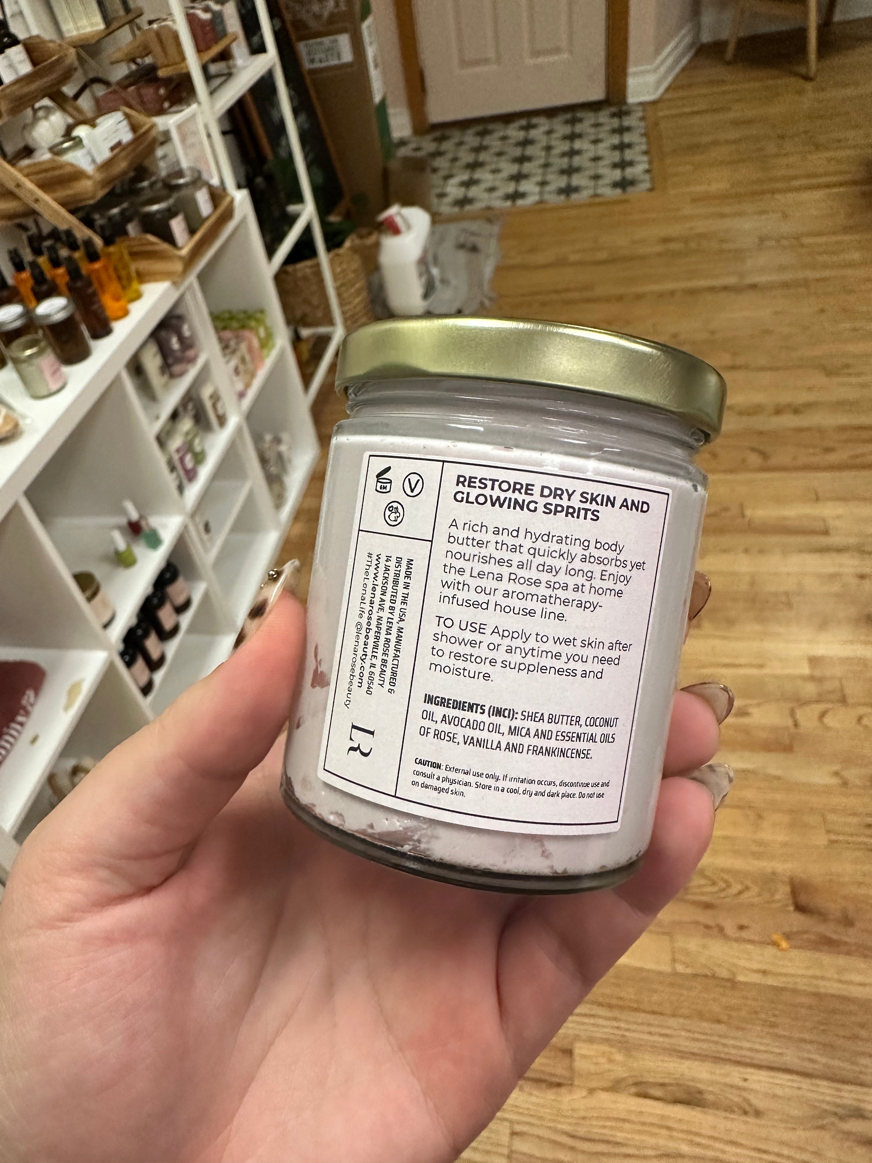 Sparkle & Strength Body Butter from the Lena Rose House Line