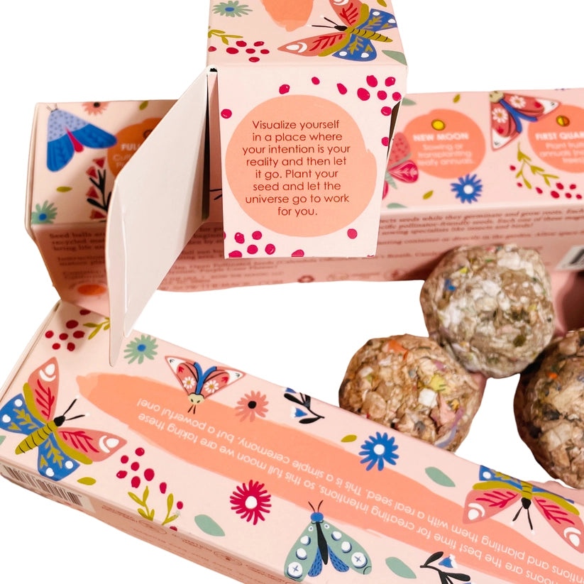 Moon Phase Spring Pollinator Seed Ball Planting Set by Sow the Magic