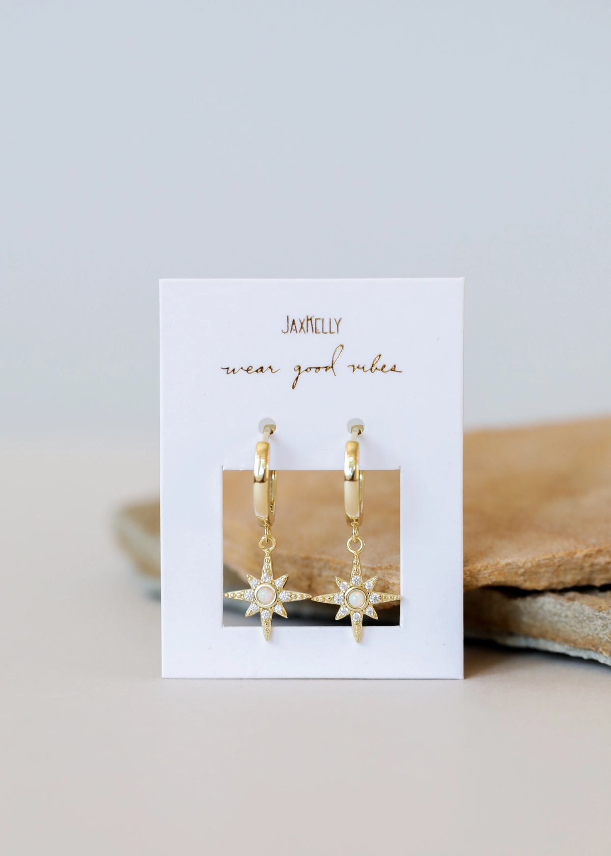 Celestial Starburst Mini Hoop Earring by JaxKelly