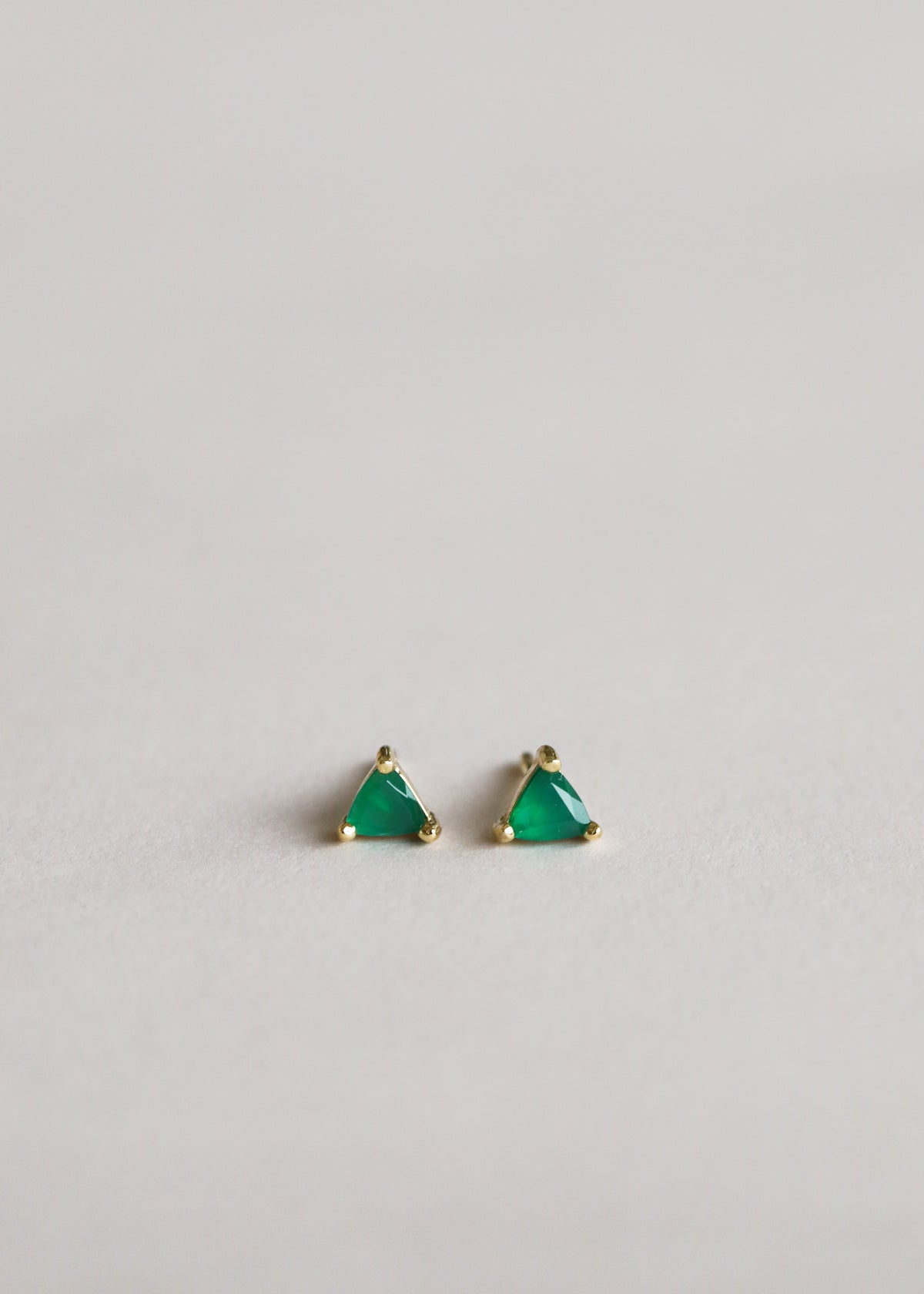 Mini Energy Gem Earrings - Green Onyx - Abundance by JaxKelly
