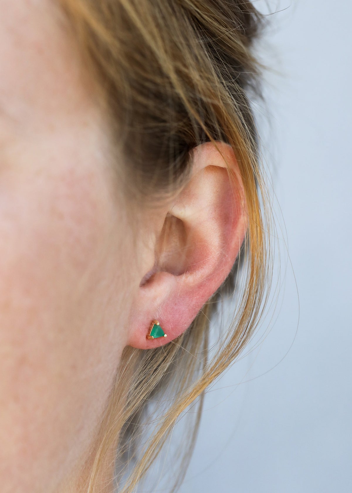 Mini Energy Gem Earrings - Green Onyx - Abundance by JaxKelly