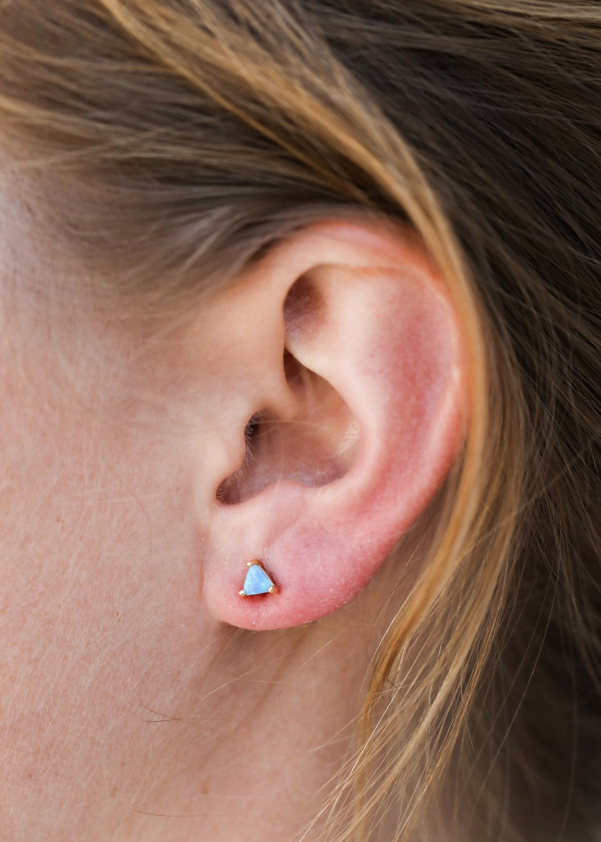 Mini Energy Gem Stud Earrings - Fire Opal - Joy by JaxKelly