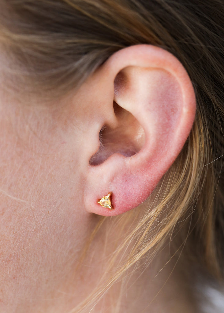 Mini Energy Gem Stud Earrings - Citrine - Success