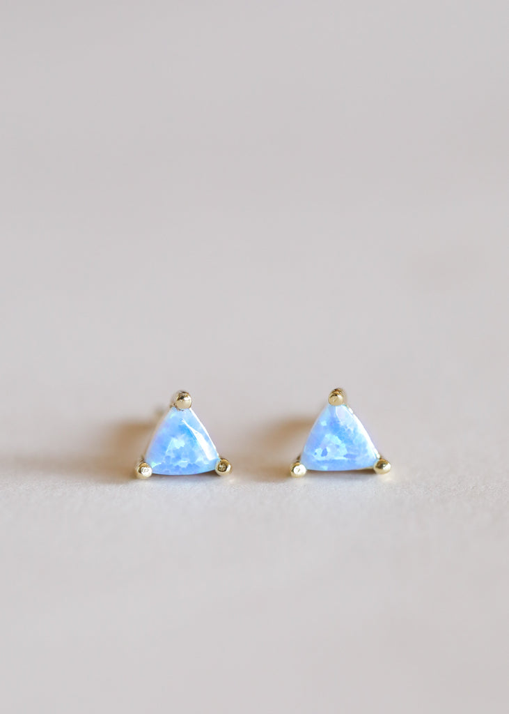 Mini Energy Gem Stud Earrings - Fire Opal - Joy