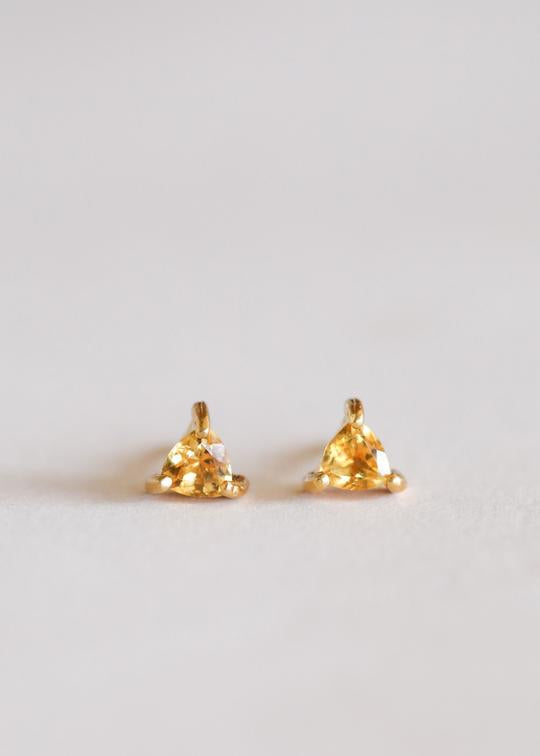 Mini Energy Gem Stud Earrings - Citrine - Success by JaxKelly