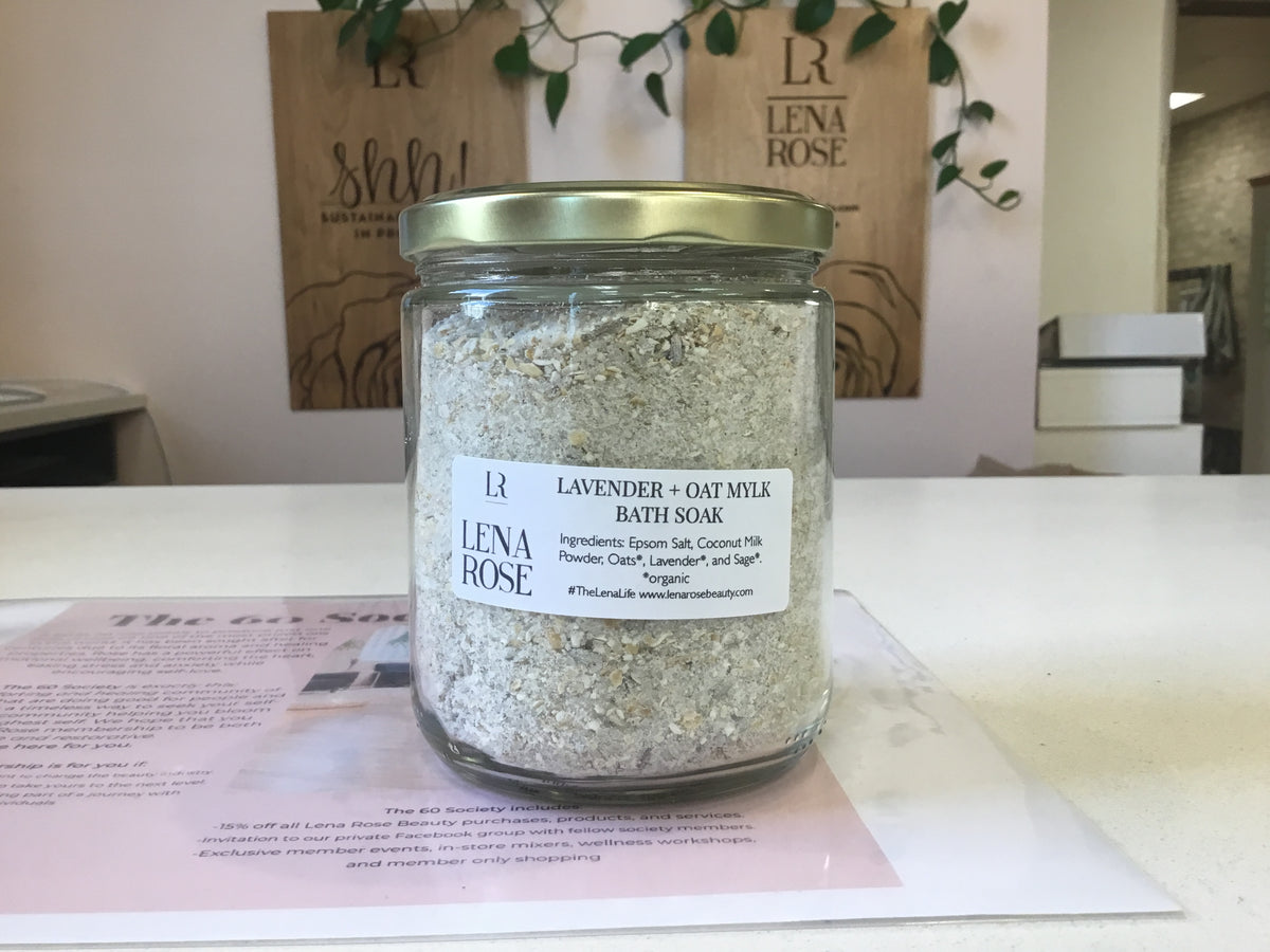 Lavender + Oat Mylk Bath Soak - 16 oz. from the Lena Rose House Line