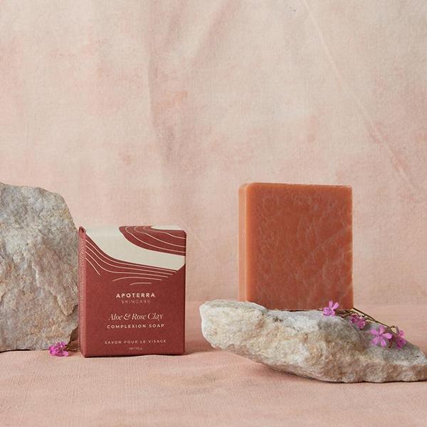 Aloe + Rose Clay Complexion Soap, an Apoterra soap